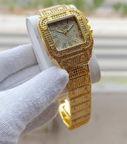 Luxury Diamond Rhinestone Watch Rose Gold Chain Strap