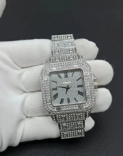 Luxury Diamond Rhinestone Watch Rose Gold Chain Strap