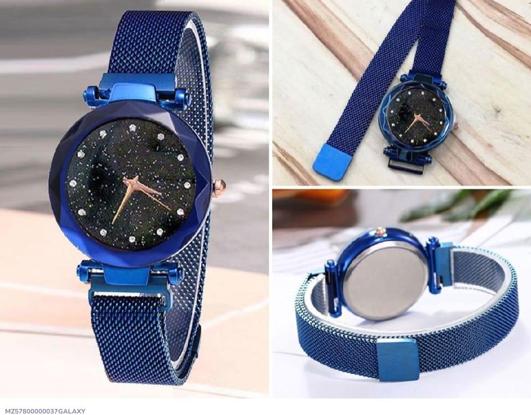 Stylish Starry Sky Watch for Women Stainless Steel