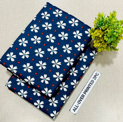 2 Pcs Women's Unstitched Printed Suit