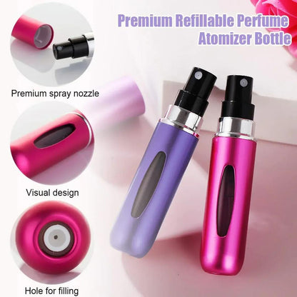 4 X Leak-Proof Perfume Refill ABS Plastic Multicolor