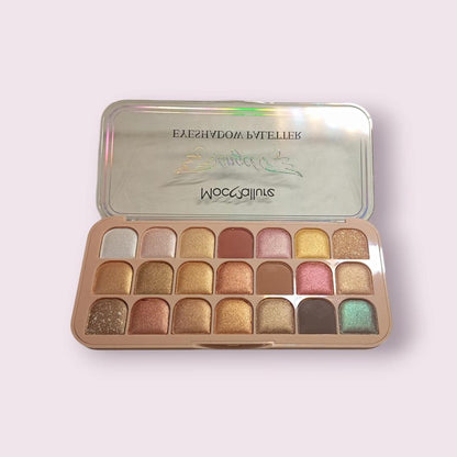 Glitter Eyeshadow Palette 18 Shades Rose Gold