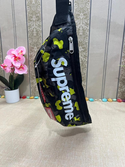 Green Splatter Crossbody Bag for Men Women Nylon Daily Use