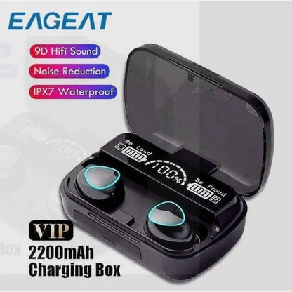 M10 Wireless Earbuds with Charging Case Black