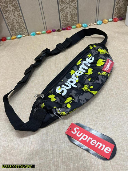 Green Splatter Crossbody Bag for Men Women Nylon Daily Use